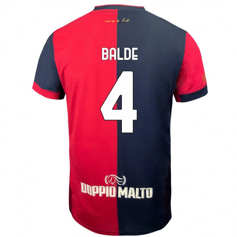 Danxen Män Mamadou Balde #4 Röd Mörkare Blå Hemmatröja Matchtröjor 2024/25 Tröjor T-Tröja
