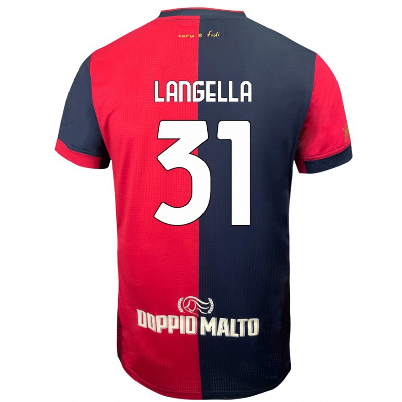Danxen Män Matteo Langella #31 Röd Mörkare Blå Hemmatröja Matchtröjor 2024/25 Tröjor T-Tröja