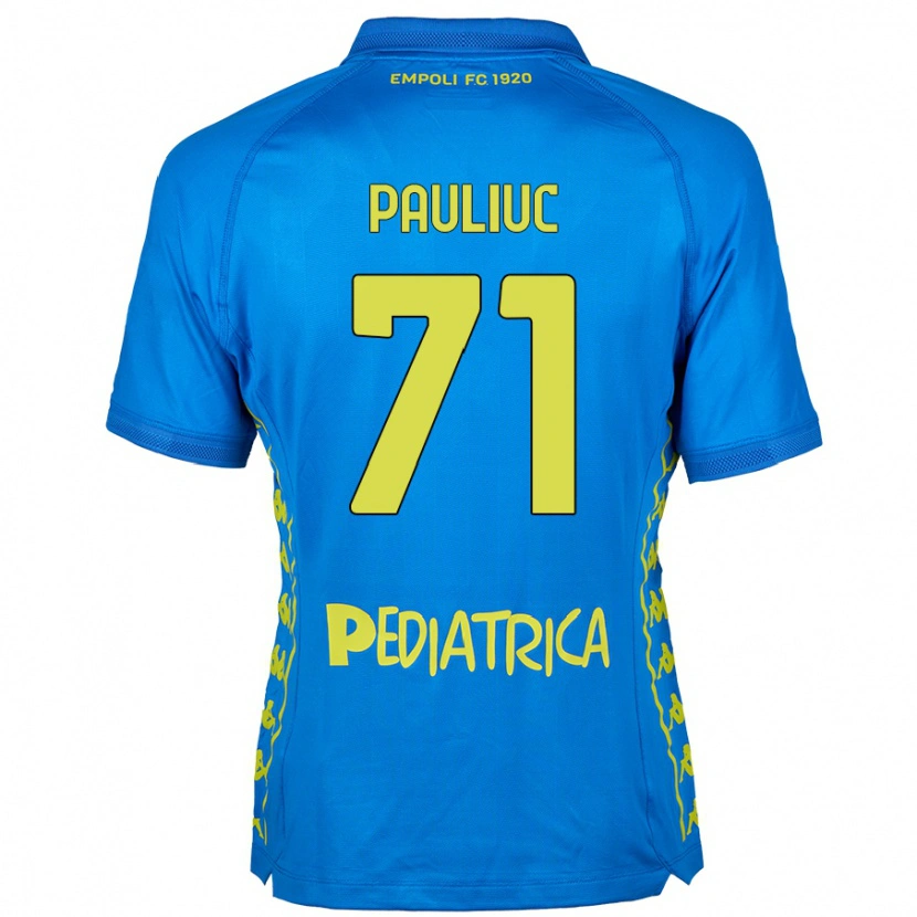 Danxen Män Nicolò Pauliuc #71 Blå Hemmatröja Matchtröjor 2024/25 Tröjor T-Tröja