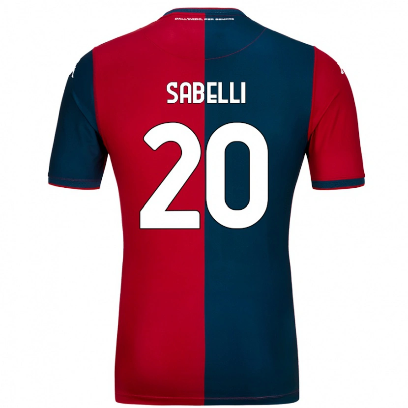 Danxen Män Stefano Sabelli #20 Röd Mörkblå Hemmatröja Matchtröjor 2024/25 Tröjor T-Tröja