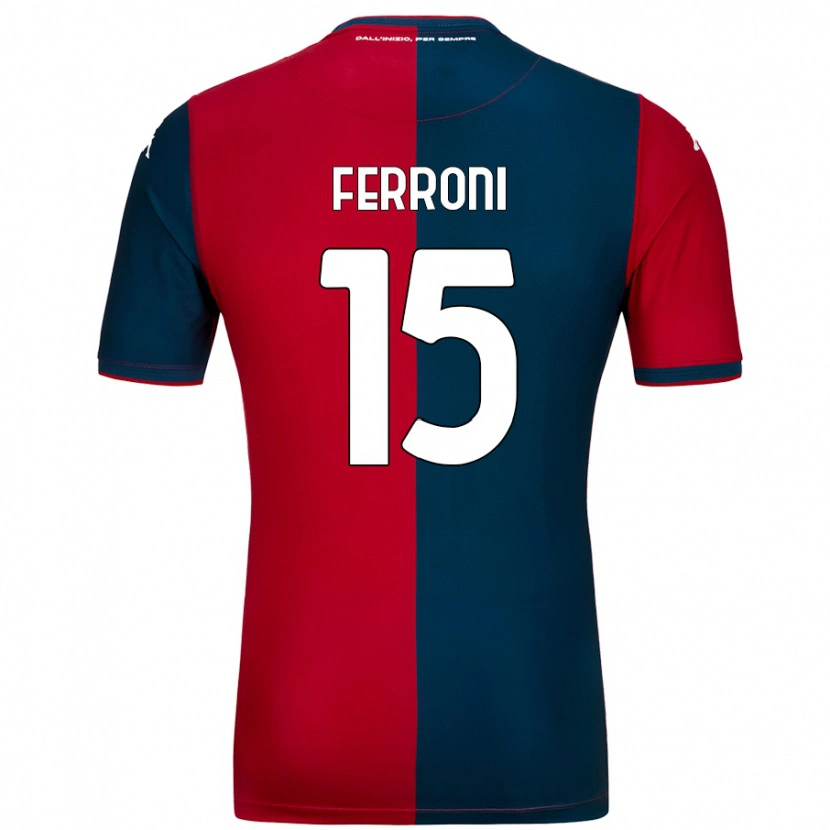 Danxen Män Leonardo Ferroni #15 Röd Mörkblå Hemmatröja Matchtröjor 2024/25 Tröjor T-Tröja