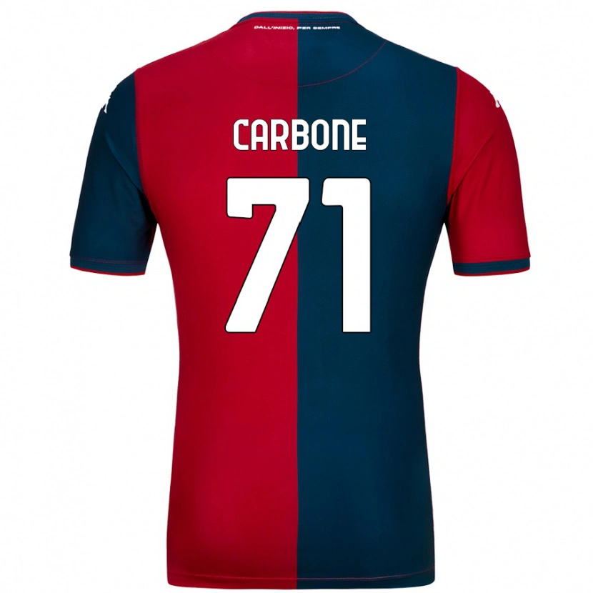 Danxen Män Filippo Carbone #71 Röd Mörkblå Hemmatröja Matchtröjor 2024/25 Tröjor T-Tröja