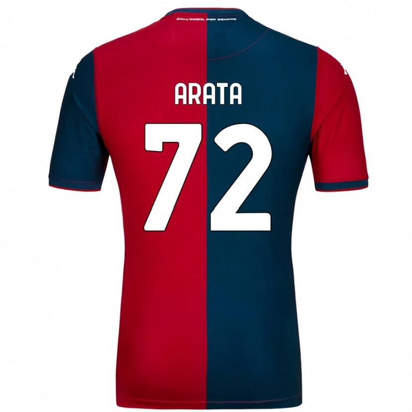 Danxen Män Stefano Arata #72 Röd Mörkblå Hemmatröja Matchtröjor 2024/25 Tröjor T-Tröja