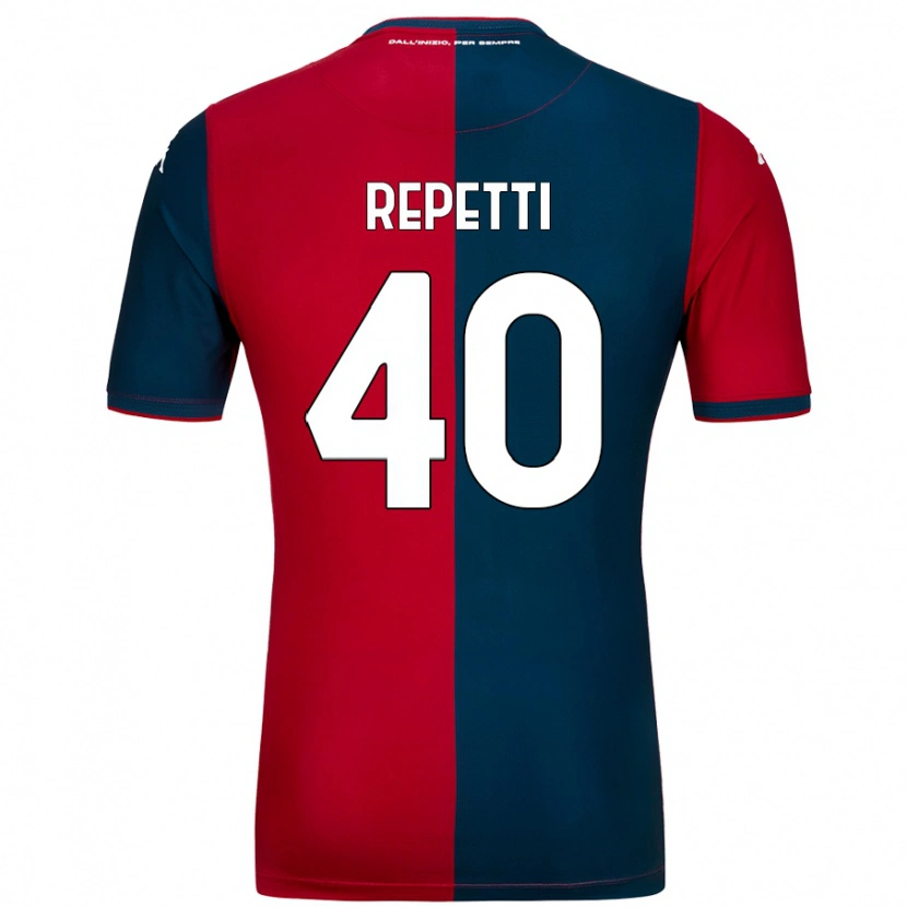 Danxen Män Chiara Repetti #40 Röd Mörkblå Hemmatröja Matchtröjor 2024/25 Tröjor T-Tröja