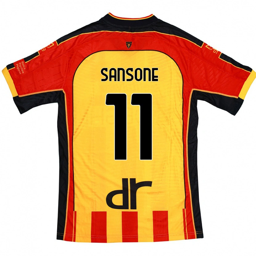 Danxen Män Nicola Sansone #11 Gul Röd Hemmatröja Matchtröjor 2024/25 Tröjor T-Tröja