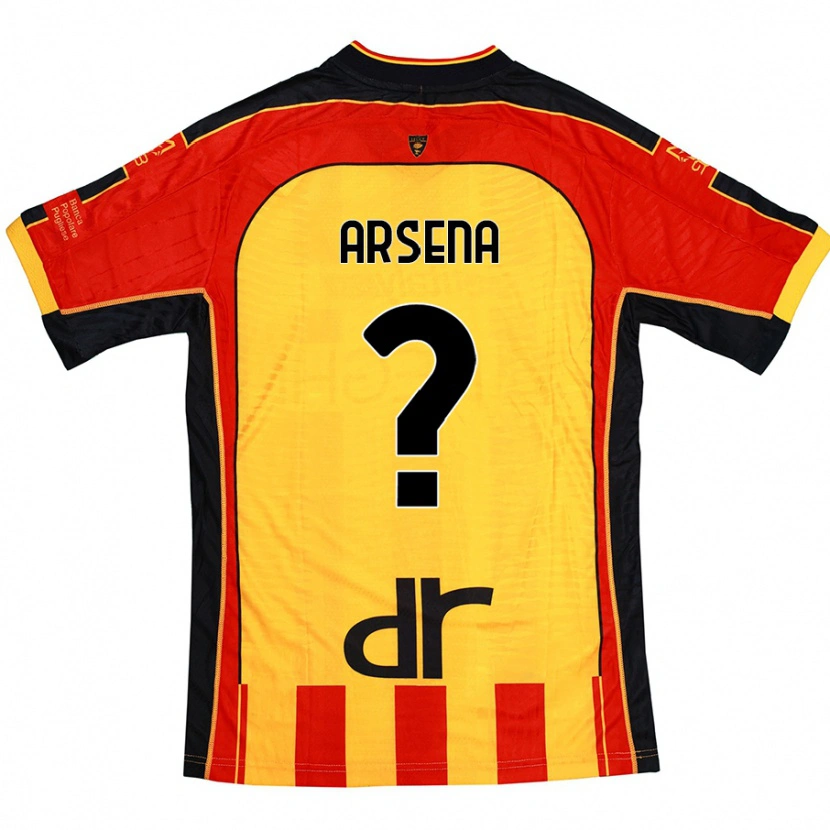 Danxen Män Marco Arsena #0 Gul Röd Hemmatröja Matchtröjor 2024/25 Tröjor T-Tröja