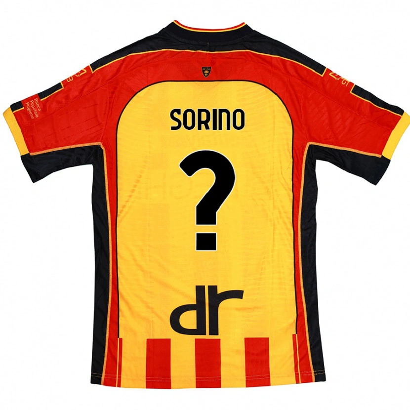 Danxen Män Andrea Sorino #0 Gul Röd Hemmatröja Matchtröjor 2024/25 Tröjor T-Tröja