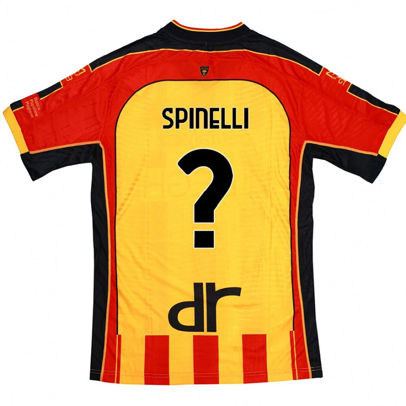 Danxen Män Nicolò Spinelli #0 Gul Röd Hemmatröja Matchtröjor 2024/25 Tröjor T-Tröja