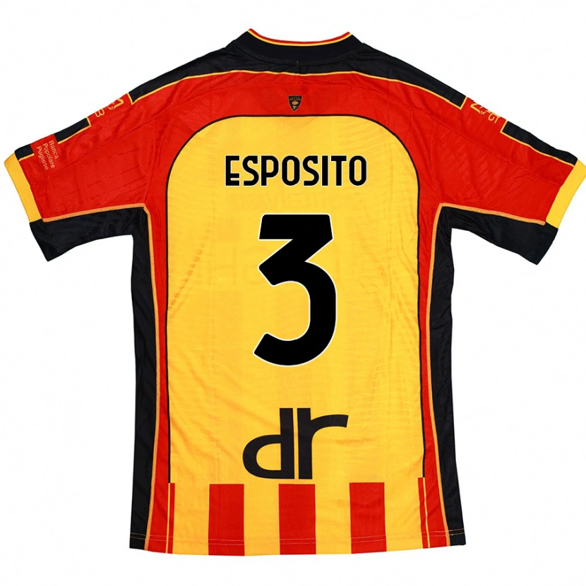 Danxen Män Sebastian Esposito #3 Gul Röd Hemmatröja Matchtröjor 2024/25 Tröjor T-Tröja