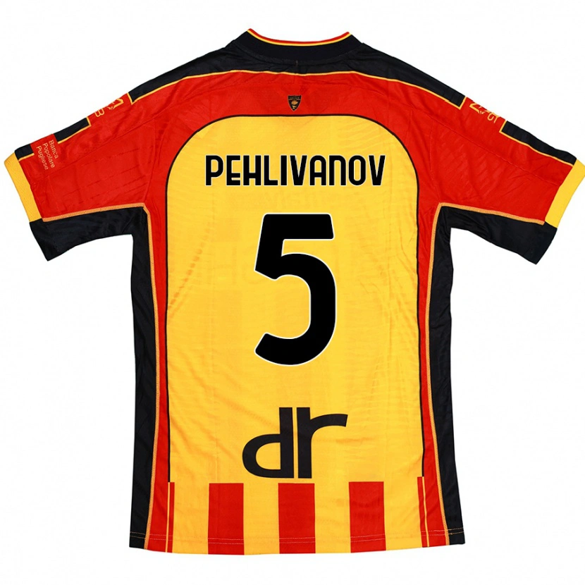 Danxen Män Cristian Pehlivanov #5 Gul Röd Hemmatröja Matchtröjor 2024/25 Tröjor T-Tröja