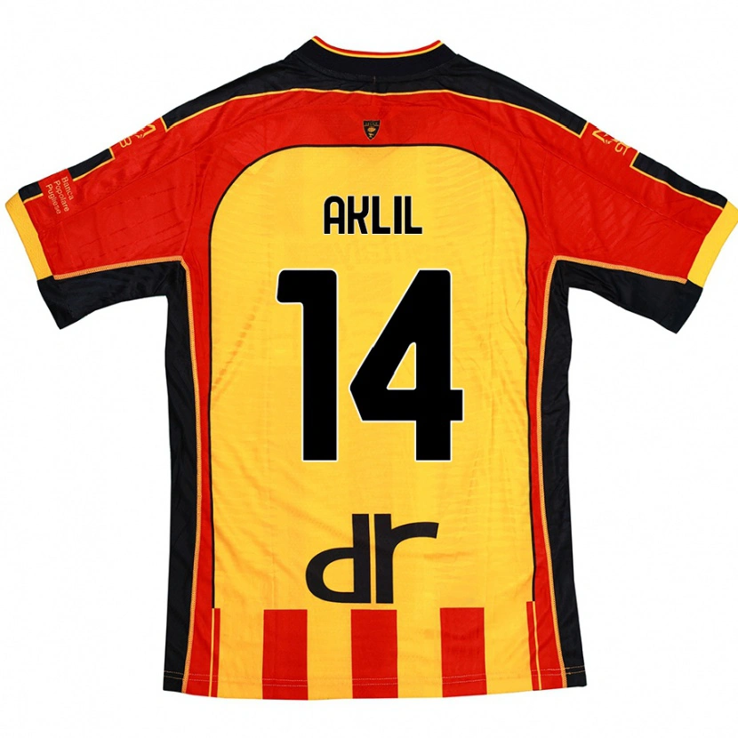 Danxen Män Lino Aklil #14 Gul Röd Hemmatröja Matchtröjor 2024/25 Tröjor T-Tröja