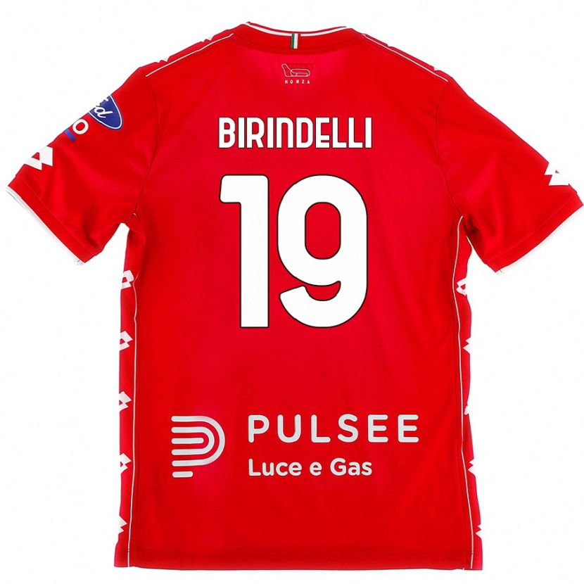 Danxen Män Samuele Birindelli #19 Röd Vit Hemmatröja Matchtröjor 2024/25 Tröjor T-Tröja