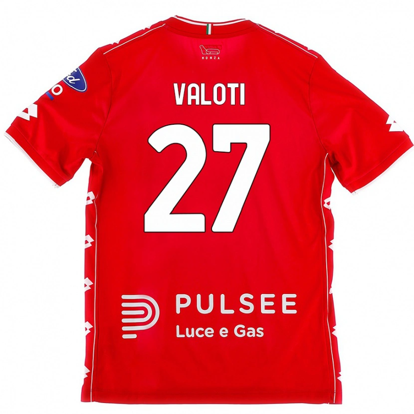 Danxen Män Mattia Valoti #27 Röd Vit Hemmatröja Matchtröjor 2024/25 Tröjor T-Tröja