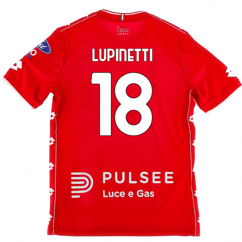 Danxen Män Tommaso Lupinetti #18 Röd Vit Hemmatröja Matchtröjor 2024/25 Tröjor T-Tröja