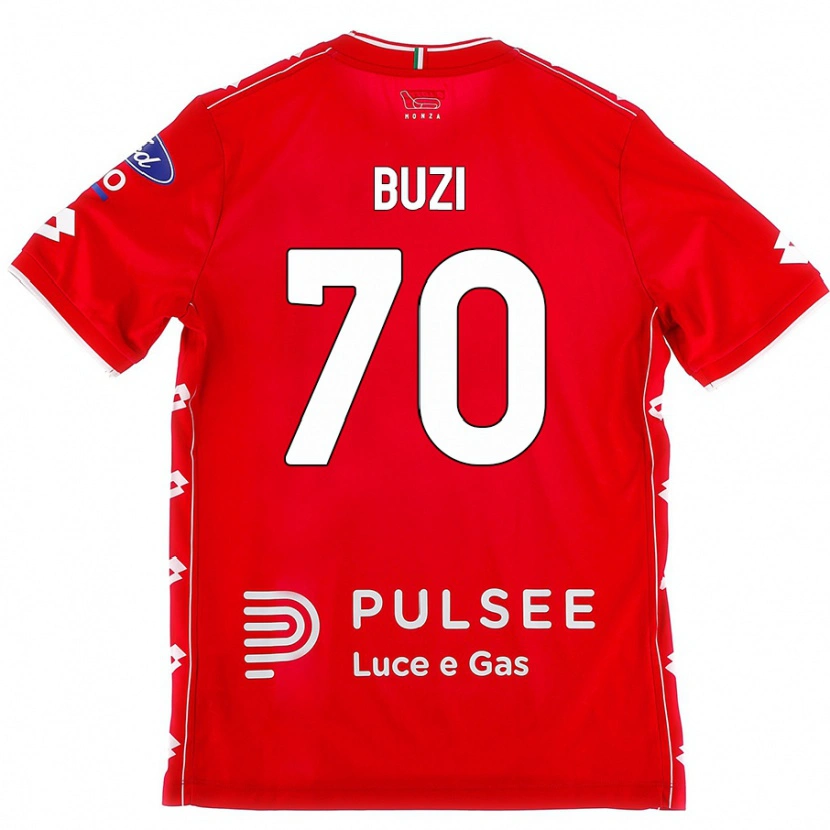 Danxen Män Luis Buzi #70 Röd Vit Hemmatröja Matchtröjor 2024/25 Tröjor T-Tröja