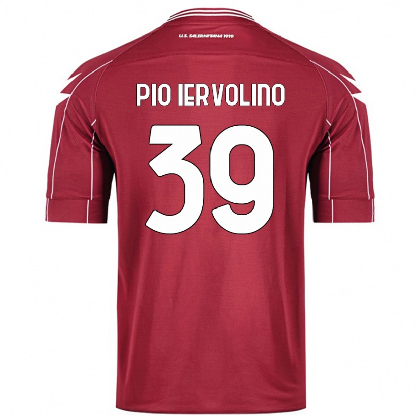 Danxen Män Antonio Pio Iervolino #39 Bourgogne Hemmatröja Matchtröjor 2024/25 Tröjor T-Tröja
