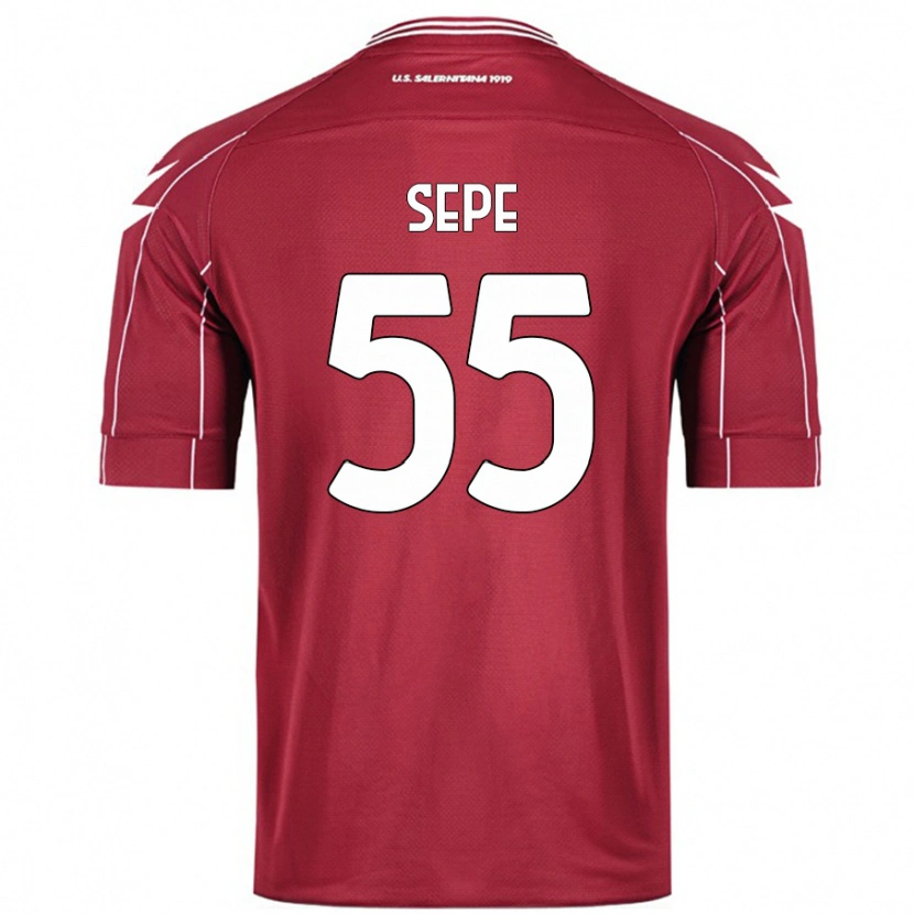 Danxen Män Luigi Sepe #55 Bourgogne Hemmatröja Matchtröjor 2024/25 Tröjor T-Tröja
