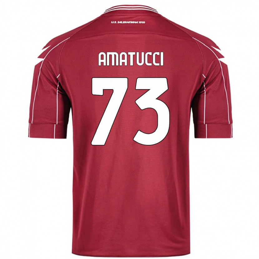 Danxen Män Lorenzo Amatucci #73 Bourgogne Hemmatröja Matchtröjor 2024/25 Tröjor T-Tröja
