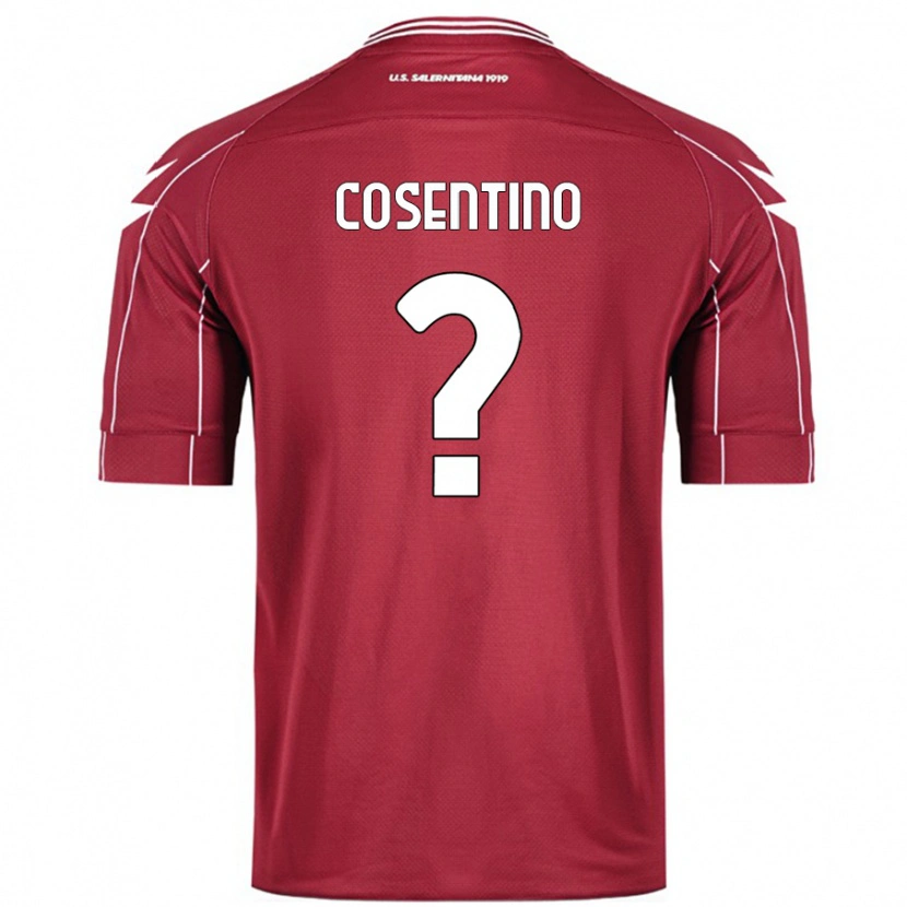 Danxen Män Aldo Cosentino #0 Bourgogne Hemmatröja Matchtröjor 2024/25 Tröjor T-Tröja