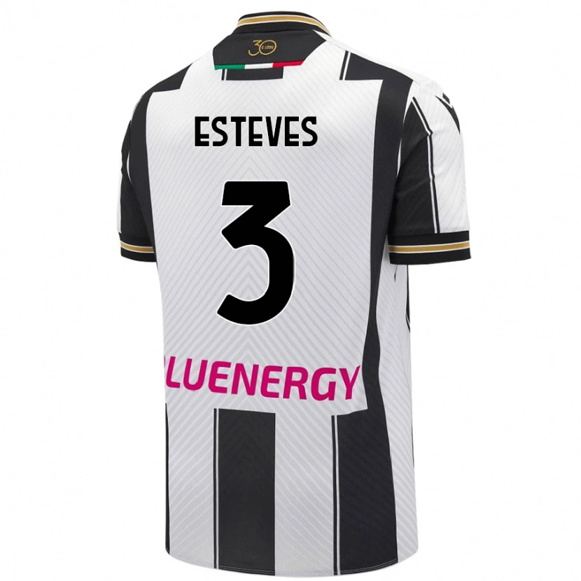 Danxen Män Gonçalo Esteves #3 Vit Svart Hemmatröja Matchtröjor 2024/25 Tröjor T-Tröja