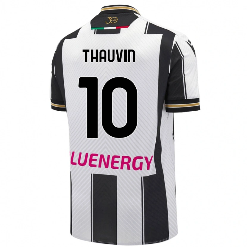 Danxen Män Florian Thauvin #10 Vit Svart Hemmatröja Matchtröjor 2024/25 Tröjor T-Tröja