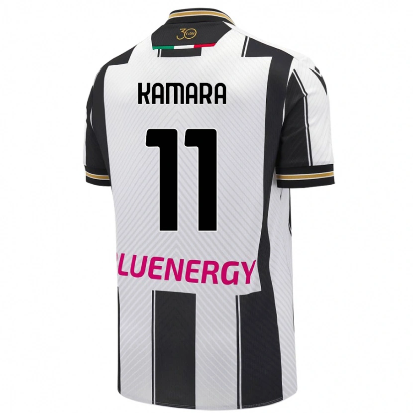 Danxen Män Hassane Kamara #11 Vit Svart Hemmatröja Matchtröjor 2024/25 Tröjor T-Tröja