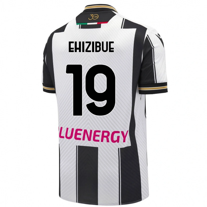 Danxen Män Kingsley Ehizibue #19 Vit Svart Hemmatröja Matchtröjor 2024/25 Tröjor T-Tröja
