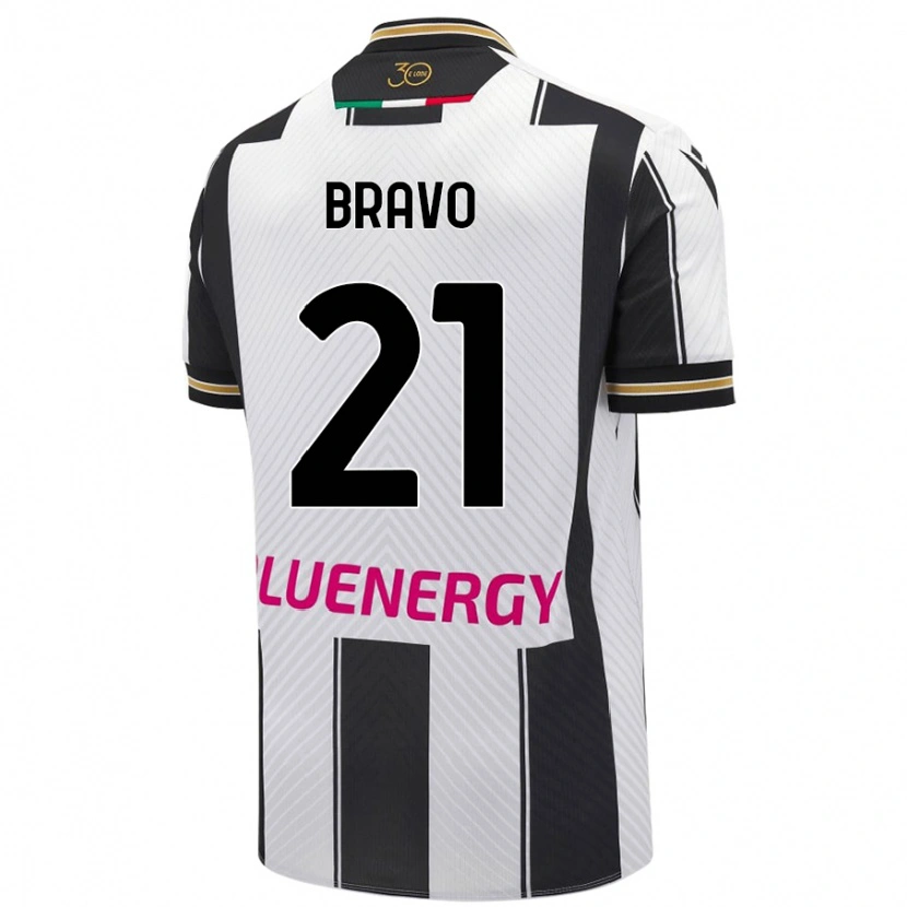 Danxen Män Iker Bravo #21 Vit Svart Hemmatröja Matchtröjor 2024/25 Tröjor T-Tröja