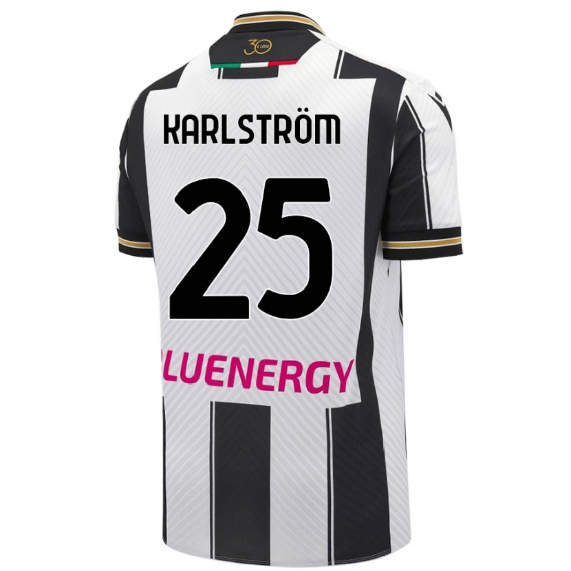Danxen Män Jesper Karlström #25 Vit Svart Hemmatröja Matchtröjor 2024/25 Tröjor T-Tröja