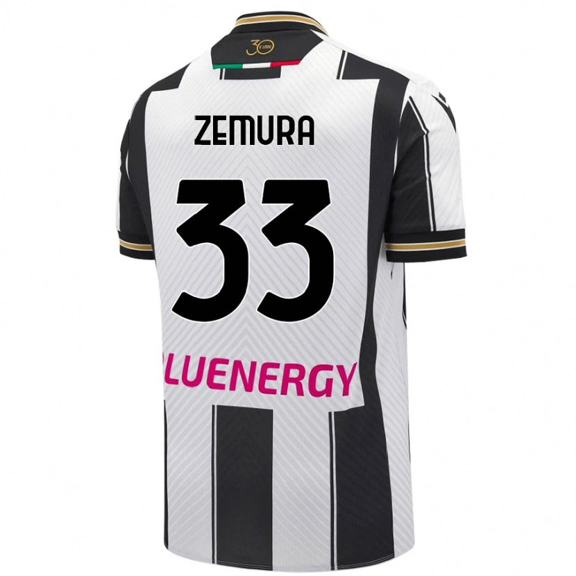 Danxen Män Jordan Zemura #33 Vit Svart Hemmatröja Matchtröjor 2024/25 Tröjor T-Tröja
