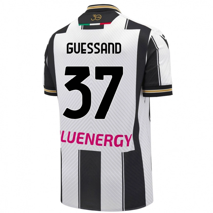 Danxen Män Axel Guessand #37 Vit Svart Hemmatröja Matchtröjor 2024/25 Tröjor T-Tröja