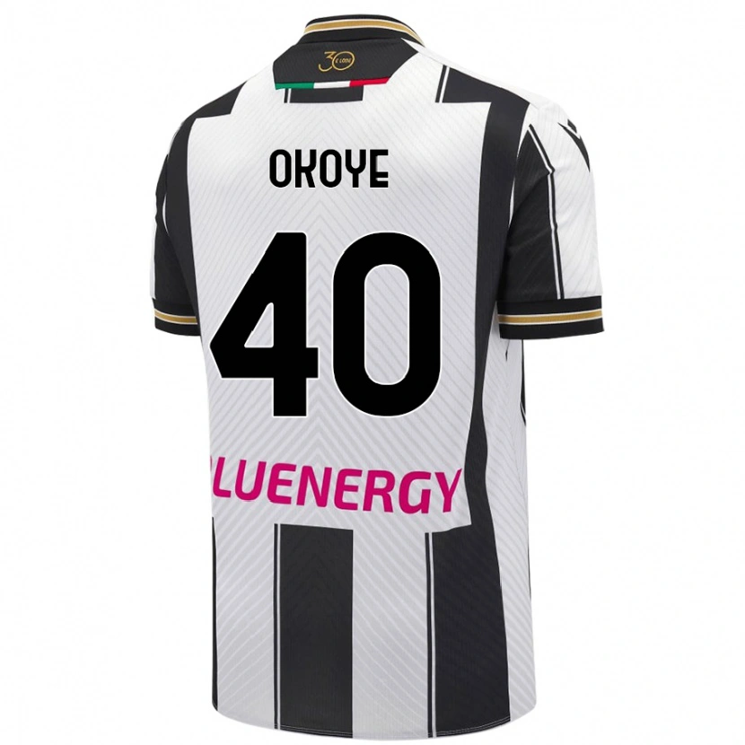 Danxen Män Maduka Okoye #40 Vit Svart Hemmatröja Matchtröjor 2024/25 Tröjor T-Tröja