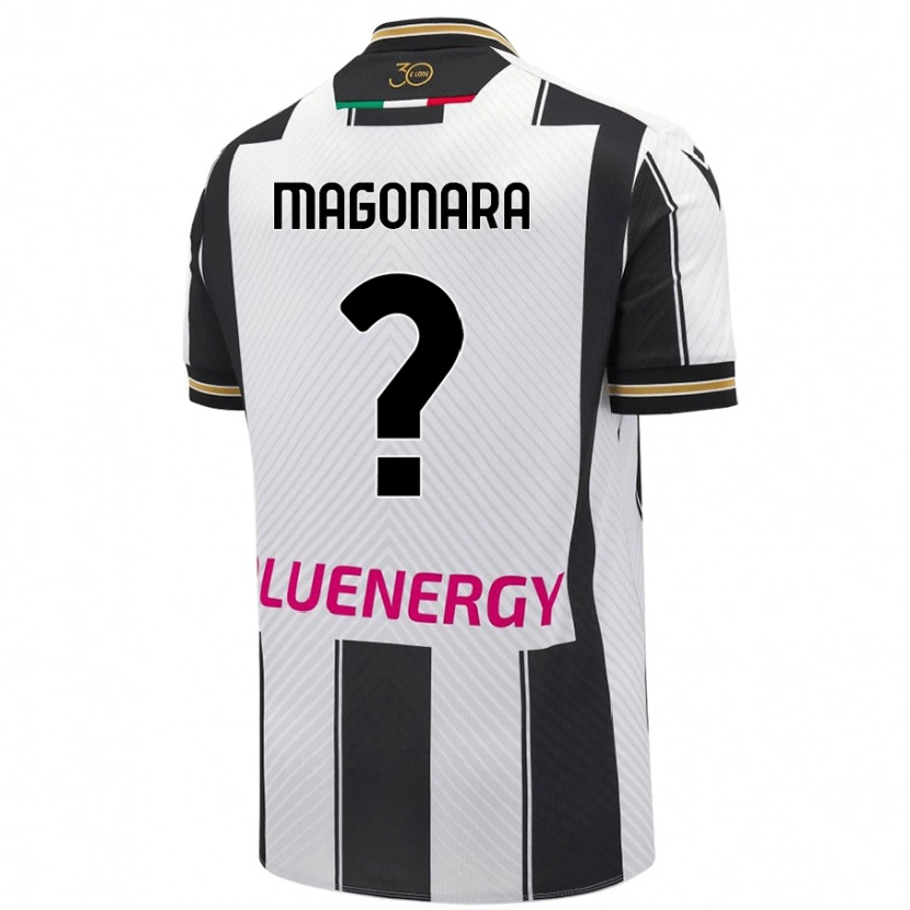Danxen Män Matteo Magonara #0 Vit Svart Hemmatröja Matchtröjor 2024/25 Tröjor T-Tröja