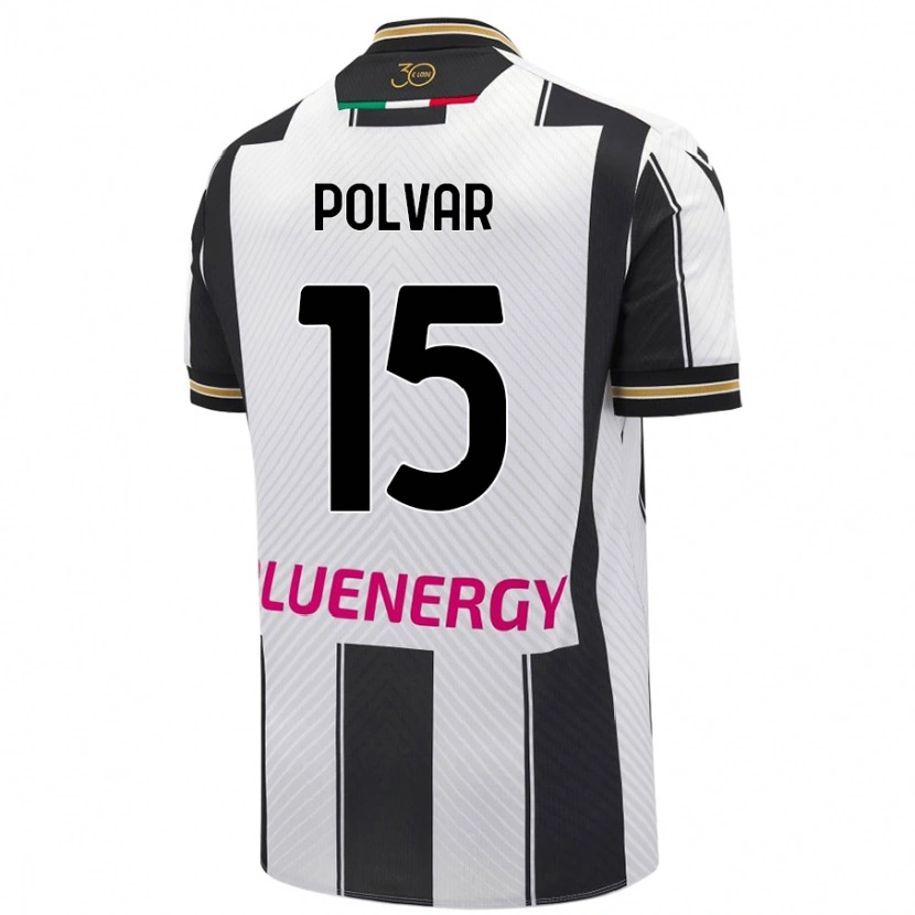 Danxen Män Francesco Polvar #15 Vit Svart Hemmatröja Matchtröjor 2024/25 Tröjor T-Tröja