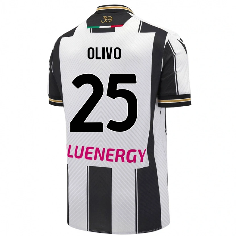 Danxen Män Gioele Olivo #25 Vit Svart Hemmatröja Matchtröjor 2024/25 Tröjor T-Tröja