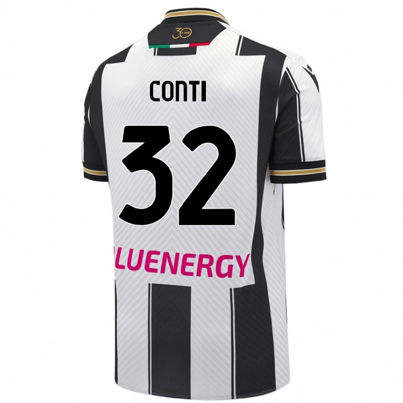 Danxen Män Manuel Conti #32 Vit Svart Hemmatröja Matchtröjor 2024/25 Tröjor T-Tröja