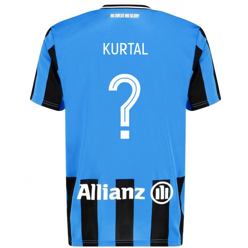 Danxen Män Utku Kurtal #0 Himmelsblå Svart Hemmatröja Matchtröjor 2024/25 Tröjor T-Tröja