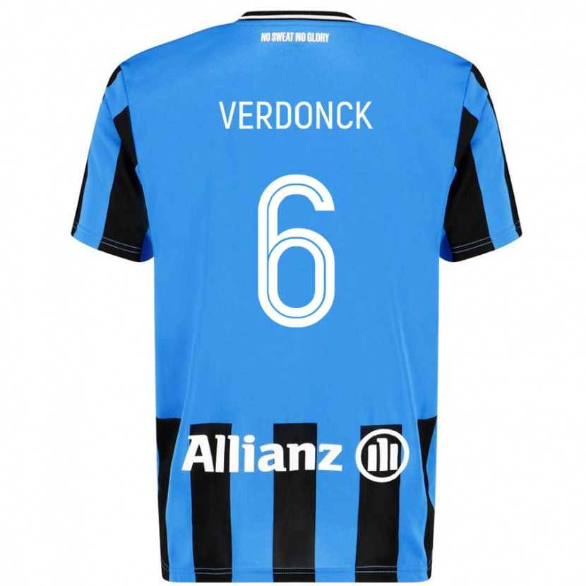 Danxen Män Saar Verdonck #6 Himmelsblå Svart Hemmatröja Matchtröjor 2024/25 Tröjor T-Tröja