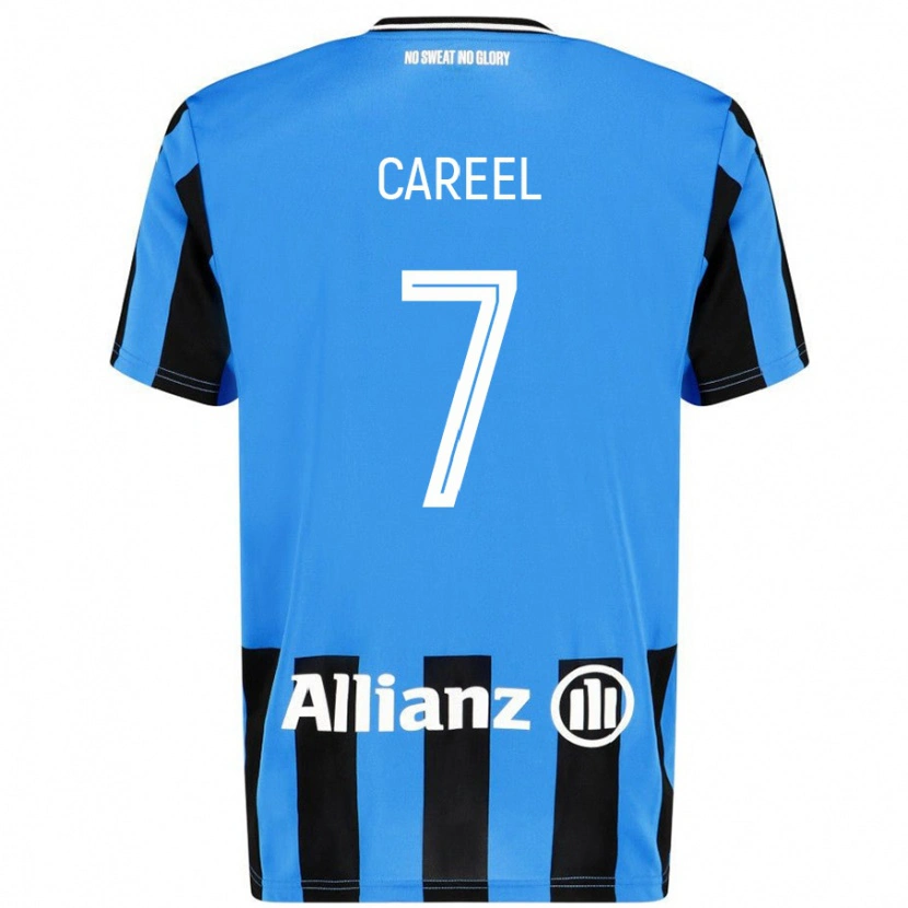 Danxen Män Oona Careel #7 Himmelsblå Svart Hemmatröja Matchtröjor 2024/25 Tröjor T-Tröja