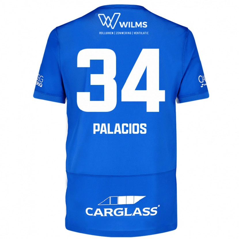 Danxen Män Adrián Palacios #34 Blå Hemmatröja Matchtröjor 2024/25 Tröjor T-Tröja