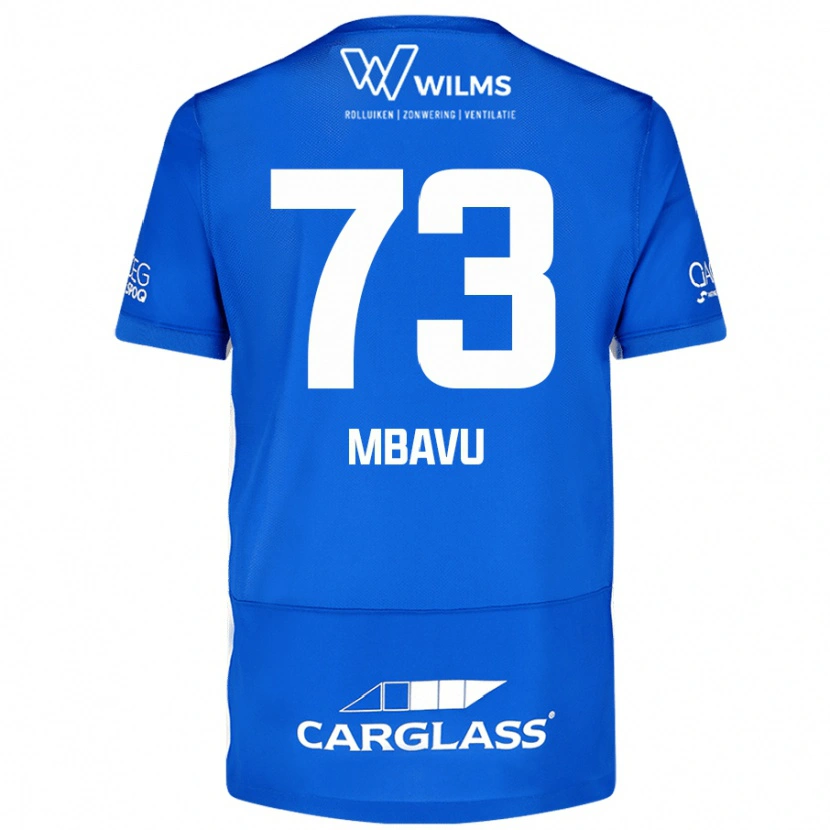 Danxen Män Elie Mbavu #73 Blå Hemmatröja Matchtröjor 2024/25 Tröjor T-Tröja