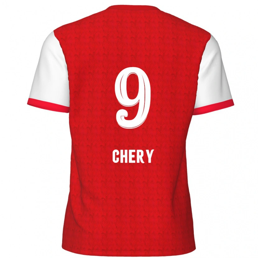 Danxen Män Tjaronn Chery #9 Röd Vit Hemmatröja Matchtröjor 2024/25 Tröjor T-Tröja
