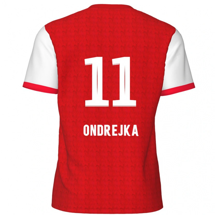 Danxen Män Jacob Ondrejka #11 Röd Vit Hemmatröja Matchtröjor 2024/25 Tröjor T-Tröja