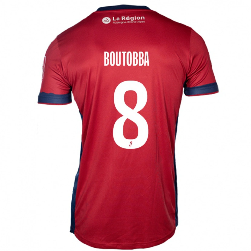 Danxen Män Bilal Boutobba #8 Ljus Vinröd Hemmatröja Matchtröjor 2024/25 Tröjor T-Tröja