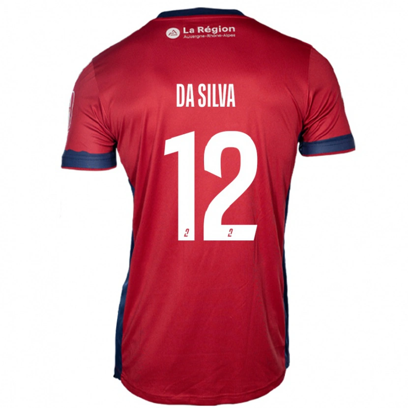 Danxen Män Damien Da Silva #12 Ljus Vinröd Hemmatröja Matchtröjor 2024/25 Tröjor T-Tröja