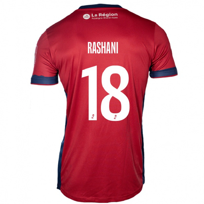Danxen Män Elbasan Rashani #18 Ljus Vinröd Hemmatröja Matchtröjor 2024/25 Tröjor T-Tröja
