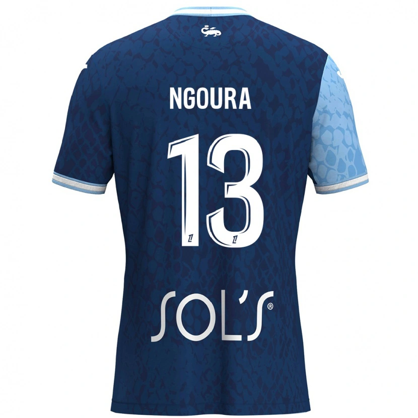 Danxen Män Steve Ngoura #13 Himmelsblå Mörkblå Hemmatröja Matchtröjor 2024/25 Tröjor T-Tröja