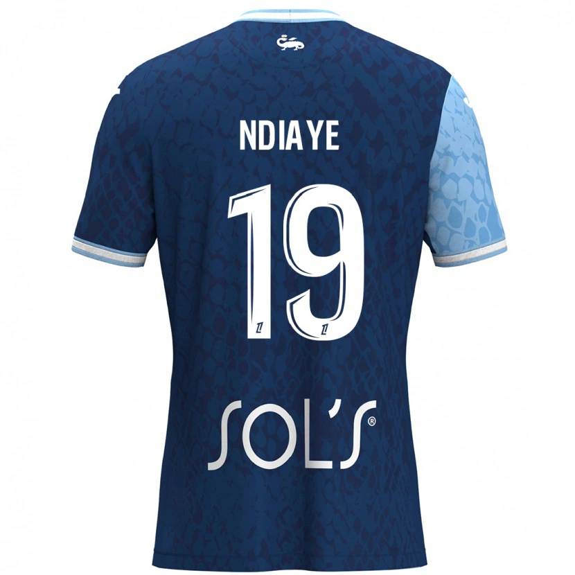 Danxen Män Rassoul Ndiaye #19 Himmelsblå Mörkblå Hemmatröja Matchtröjor 2024/25 Tröjor T-Tröja