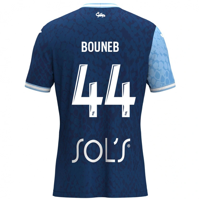 Danxen Män Ismaïl Bouneb #44 Himmelsblå Mörkblå Hemmatröja Matchtröjor 2024/25 Tröjor T-Tröja