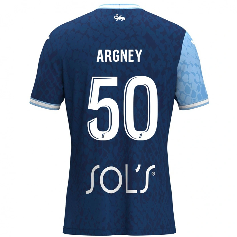 Danxen Män Paul Argney #50 Himmelsblå Mörkblå Hemmatröja Matchtröjor 2024/25 Tröjor T-Tröja